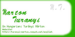 marton turanyi business card